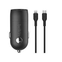 BELKIN Combo Autoladegerät USB-C (30W) + Lightning-Kabel 1m