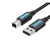 VENTION USB-A Stecker auf USB-B Stecker Kabel 0,5m (Schwarz)