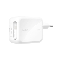 BELKIN USB-C GaN Netzladegerät mit einziehbarem Kabel (67W)