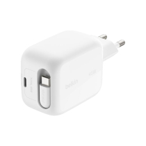 BELKIN USB-C GaN Netzladegerät mit einziehbarem Kabel (45W)