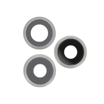Rückkameraobjektiv mit Rahmen iPhone 12 Pro Max (Silber)