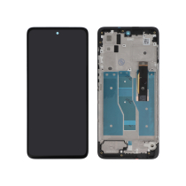 Displayeinheit Schwarz Moto G82 5G (Mit Rahmen) (ReLife)