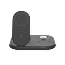 BELKIN kabellose 3-in-1-Ladestation mit Qi2 (15W) (Schwarz)
