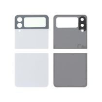 Komplette weiße Rückseite Galaxy Z Flip3 5G (F711B) (Ohne Logo)