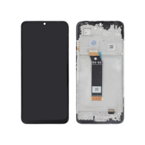 Displayeinheit Schwarz Poco M4 5G (Mit Rahmen)
