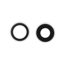 Hauptkamera Linse mit Rahmen für iPhone 16/16 Plus (Weiß) (2er-Pack)