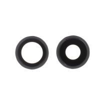 Hauptkamera Linse mit Rahmen iPhone 16/16 Plus (Schwarz) (2er-Pack)