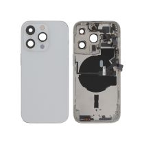 Backcover Komplett Silber iPhone 14 Pro (Mit MagSafe) (Ohne Logo)