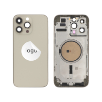Rahmen Komplett (Hülle Rückseite Vormontiert) Gold iPhone 14 Pro Max (Pulled C)