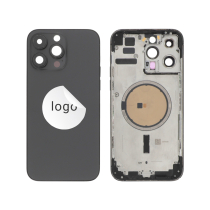 Rahmen komplett (Hülle Rückseite vormontiert) Schwarz iPhone 14 Pro Max (Pulled B)