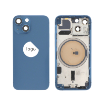 Rahmen komplett (Hülle Rückseite vormontiert) Blau iPhone 13 Mini (Pulled B)