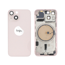 Rahmen komplett (Hülle Rückseite vormontiert) Rosa iPhone 13 Mini (Pulled B)