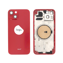 Rahmen komplett (Hülle Rückseite vormontiert) Rot iPhone 13 (Version US) (Pulled B)