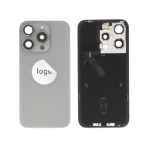 Rückglas komplett Titan Natur iPhone 15 Pro (Pulled A)