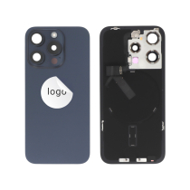 Rückglas komplett Titan Blau iPhone 15 Pro (Pulled A)