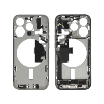 Mittelrahmen Titan Weiß iPhone 15 Pro (Mit Komponenten) (Pulled A)