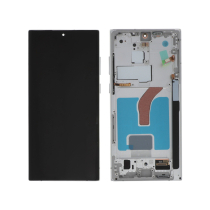 Komplettes Display Weiß Galaxy S22 Ultra (S908) (Soft OLED)