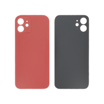Backcover Rot iPhone 12 (Großes Loch) (Ohne Logo)
