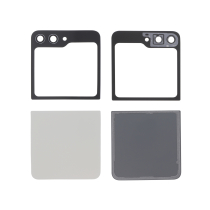 Komplette Rückseite Creme Galaxy Z Flip5 (F731B) (Ohne Logo)