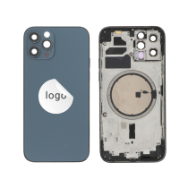 Rahmen Komplett (Hülle Rückseite vormontiert) Blau iPhone 12 Pro (Pulled B)
