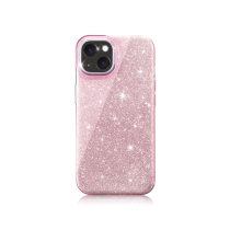 Glitzer Handyhülle iPhone 16 Plus (Rosa)