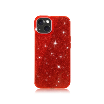 Glitzer Handyhülle iPhone 16 Plus (Rot)