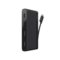 BELKIN Mini Hub 4 Ports (mit USB-C Kabel) (Schwarz)