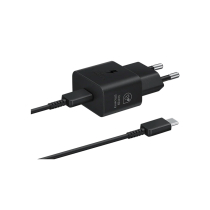 SAMSUNG Ladegerät 25W + USB-C Kabel (Schwarz)