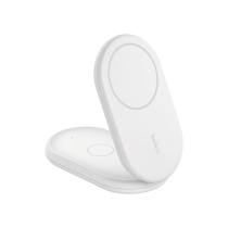 BELKIN kabellose 2-in-1-Ladestation mit Qi2 (15W) (Weiß)