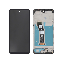 Displayeinheit Schwarz Moto G04/G04S (mit Rahmen) (ReLife)