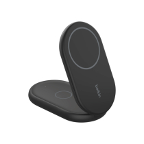 BELKIN kabellose 2-in-1-Ladestation mit Qi2 (15W) (Schwarz)