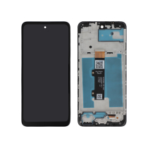 Displayeinheit Schwarz Moto E40 (mit Rahmen)