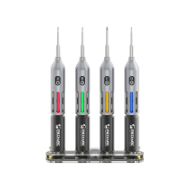 MECHANIC Set mit 4 LED-Schraubendrehern und magnetischer Ladestation (Firefly)