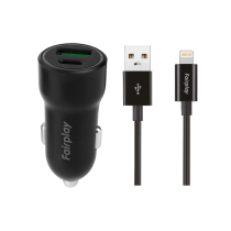 FAIRPLAY Kfz-Ladegerät-Set (20W) + Lightning-Kabel