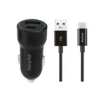 FAIRPLAY Kfz-Ladegerät-Set (20W) + USB-C-Kabel