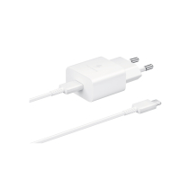 SAMSUNG Ladegerät 15W + USB-C Kabel (Weiß)