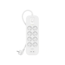 BELKIN Überspannungsschutz Steckdosenleiste 8 Steckdosen + 2 USB PD (2m)