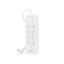 BELKIN Überspannungsschutz Steckdosenleiste 8 Steckdosen + USB-C + USB-A (2m)