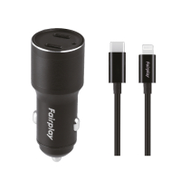 FAIRPLAY Kfz-Ladegerät-Set (60W) + Lightning-Kabel