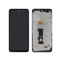 Displayeinheit Schwarz Moto G22 (mit Rahmen)