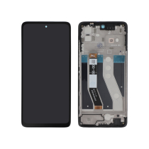 Displayeinheit Schwarz Moto G62 5G (Mit Rahmen)
