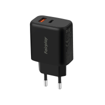 FAIRPLAY Ladegerät 45W (USB-A + USB-C) (Schwarz)