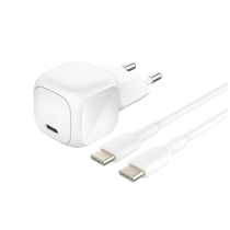 BELKIN Ladegerät 20W + USB-C zu USB-C Kabel 1m (Weiß)