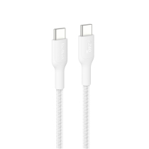 BELKIN Geflochtenes Kabel PCR USB-C zu USB-C 240W 2.0 1m (Weiß)