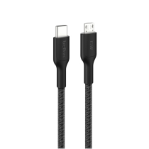 BELKIN Geflochtenes Kabel PCR USB-C zu Micro-USB 2.0 1m (Schwarz)
