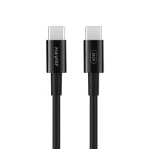 FAIRPLAY Kabel 60W USB-C auf USB-C 2m (Schwarz)