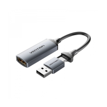 VENTION HDMI-A zu USB-C/USB-A Videoaufnahmekarte 0,1m (Grau)