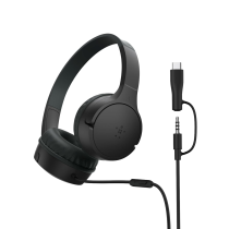 BELKIN Soundform Mini Kopfhörer mit Kabel (USB-C/Klinke) (Schwarz)