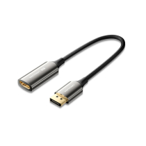 VENTION Konverter Geflochtenes DP Stecker auf HDMI Buchse 8K 0,25m (Schwarz)