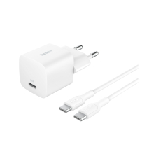 BELKIN Ladegerät 25W + USB-C auf USB-C Kabel 1m (Weiß)